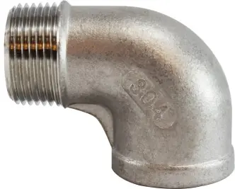 Midland Metal 62160 90 deg Street Elbow, 1/8 in MNPT x 1/8 in FNPT, Stainless Steel, 150 lb Price Drop