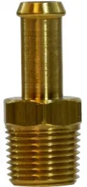 Best Choice Midland Metal 38808 Connector, 5/16 in Beaded Hose Barbed x 1/4 in MIP, Brass