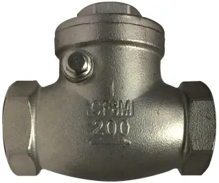 Midland Metal 949356 Swing Check Valve, 1-1/4 in Nominal, FPT, CF8M 316 Stainless Steel Body, Import Place Order