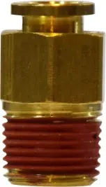 New Release Midland Metal 20532 Straight Connector, 5/16 in Tube OD x 3/8 in Male NPTF, Brass