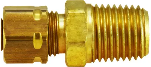 Midland Metal 26181 Adapter with 26003 Sleeve Nut, 1/4 in Compression x 3/8 in MIP, Brass Mega Sale