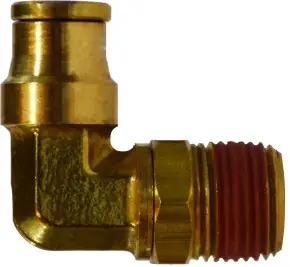 Limited Time Midland Metal 695322S 90 deg Elbow, 5/32 in Push-In x 1/8 in MNPTF, Brass