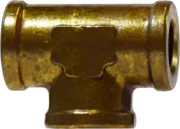 Midland Metal 28030 Reducing Tee, 1/4 in FNPT x 1/4 in FNPT x 1/8 in FNPT, Brass Final Sale
