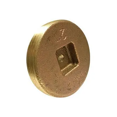 Buy Online Midland Metal 970705 Tapped Countersunk Cleanout Plug with 1/4-20 Tap, 4 in MPT, Brass