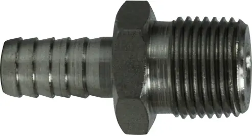 Midland Metal 34591 NPT To Barb Adapter, Stainless Steel Hose Barbs, 3/8 Ss Barb x 1/4 Mip, Brass Fittings Discount