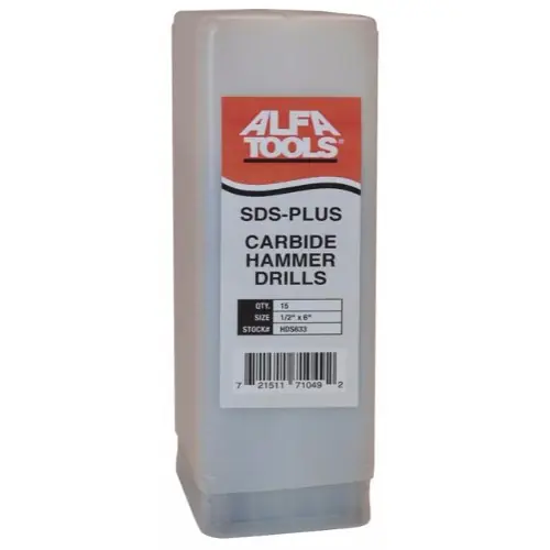 Alfa Tools HDS629 25 pc SDS Hammer Drill Bulk Pack 1/4 x 11 Time-Limited