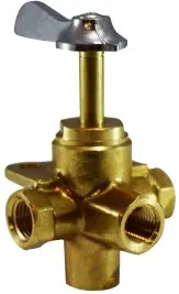 Midland Metal 46256 Ground Plug Shutoff Cock with Click, 3/8 in Nominal Pipe, FIP Connection, Brass Body Direct From Factory