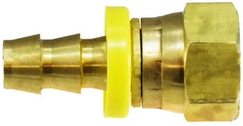 Must Have Midland Metal 30361 Adapter, 3/8 in Push-On Hose Barbed x 3/8 in FPT, Brass