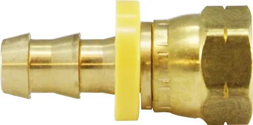 Mega Sale Midland Metal 30259 Swivel Connector, 3/4 in Push-On Hose Barbed x 3/4 in Female SAE 45 deg Flared, Brass