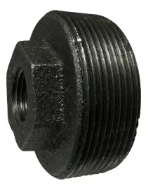 Midland Metal 64519 Reducer Hex Bushing, 1-1/2 in MPT x 1/4 in FPT, Iron, Galvanized Instant Buy