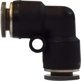 Fan Favorite Midland Metal 20155C 90 deg Union Elbow, 5/16 in Push-In Tube x 5/16 in Push-In Tube, Composite