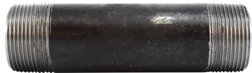 Midland Metal 59125SMLS Seamless Pipe Nipple, 1-1/4 in MPT x 1-1/4 in MPT, 4 in L, Steel, Black, SCH 80 Schedule Fresh Stock