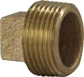 Midland Metal 44662 Cored Square Head Plug, 4 in MPT, Bronze Buy Today