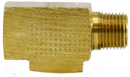 Midland Metal 12121 Run Tee, 3/8 in Inverted Flared x 1/4 in MNPTF x 3/8 in Inverted Flared, Brass Price Cut