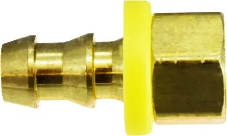 Certified Midland Metal 30315 Adapter, 1/2 in Push-On Hose Barbed x 1/2 in Female Inverted Flared, Brass