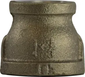 Free Returns Midland Metal 44434LF Reducing Coupling, 1/2 in FPT x 1/4 in FPT, Bronze