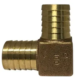 Midland Metal 973975LF 90 deg Elbow, 3/4 in Hose Barbed x 3/4 in Hose Barbed, Bronze Best Seller
