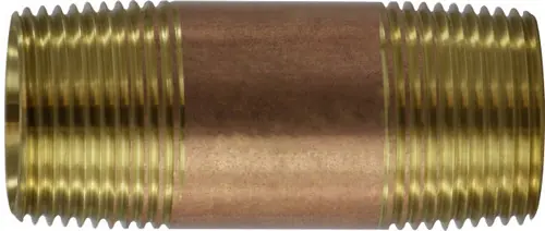 Midland Metal 40105 Seamless Pipe Nipple, 1 in MPT x 1 in MPT, 4 in, Brass Secure Checkout