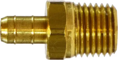 Midland Metal 32151 Adapter, 1/4 in Barbed x 1/4 in MIP, Brass Hassle-Free Returns