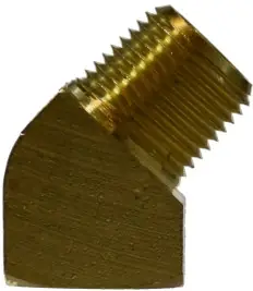 While Supplies Last Midland Metal 28234 45 deg Street Elbow, 3/4 in MIP x 3/4 in FIP, Brass