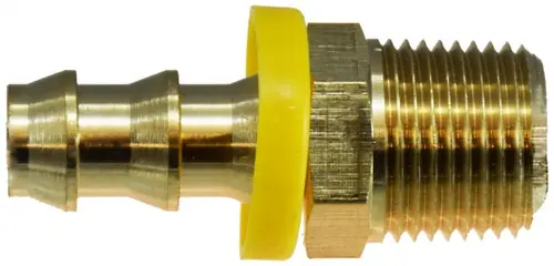 Midland Metal 30202 Straight Adapter, 3/8 in Push-On Hose Barbed x 1/8 in MNPTF, Brass Limited Offer
