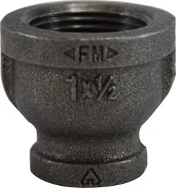Midland Metal 65439 Reducing Coupling, 3/4 in FPT x 1/8 in FPT, Iron, Black, 150 lb Limited Offer