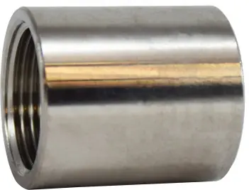 Fast Shipping Midland Metal 62411B Outside Diameter Machine Coupling, 1/4 in FPT x 1/4 in FPT, Stainless Steel, 150 lb