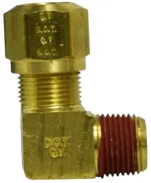 Midland Metal 38108 90 deg Elbow, 3/4 in Tube OD x 1/2 in Male NPTF, Brass Latest