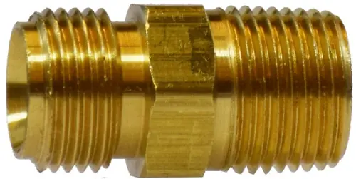 Midland Metal 32362 Ballseat Adapter, 3/8 in NPSM x 1/4 in MNPTF, Brass Budget