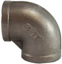Midland Metal 63107 90 deg Elbow, 1-1/2 in FNPT x 1-1/2 in FNPT, Stainless Steel, 150 lb New Arrival