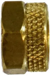 Midland Metal 20220 Hex Nut, 1/4 in Flareless, Brass Best Seller