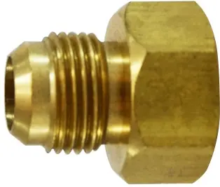 Best Price Midland Metal 30128 Straight Rigid Adapter, 1/2 in Male Flared x 3/4 in FGH, Brass