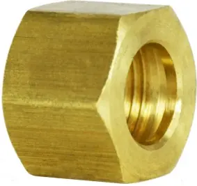 Midland Metal 18035L Light Pattern Hex Nut, 1/4 in Compression, Brass Latest