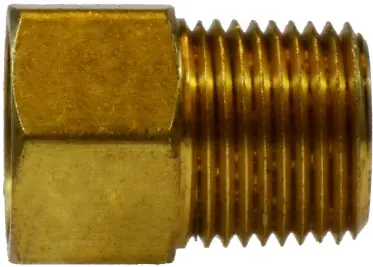 Best Price Midland Metal 12044 Adapter, 1/4 in Female Inverted Flared x 1/4 in Male NPTF, Brass