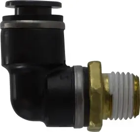 Midland Metal 690804SC 90 deg Elbow, 1/2 in Push-In x 1/4 in MIP, Composite Professional Grade