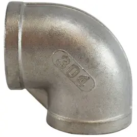 Big Sale Midland Metal 62110 90 deg Elbow, 3 in FNPT x 3 in FNPT, Stainless Steel, 150 lb