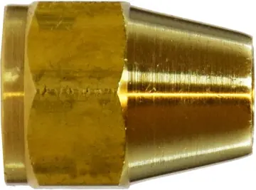 Midland Metal 10019 Hex Short Rod Nut, 1/2 in SAE 45 deg Flare, Brass Today Only