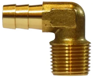 Midland Metal 32315 90 deg Elbow, 1 in Hose Barbed x 3/4 in Male NPTF, Brass Buy Online