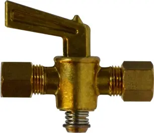 Midland Metal 46142 Shut-Off Cock, 3/8 in Nominal, Male Compression, Forged Brass Body In Demand