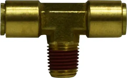 Midland Metal 720604 Branch Tee, 3/8 in Push-In x 1/4 in MIP x 3/8 in Push-In, Brass Super Sale