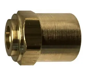 Fresh Stock Midland Metal 32752 Reusable Ferrule, 1/4 in Nominal, Hose Barbed, Brass
