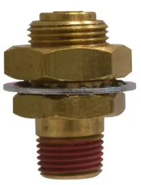 Midland Metal 830808 Gladhand Bulkhead Connector, 1/2 in Push-In x 1/2 in MIP, Brass Top Rated