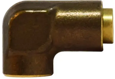 Premium Midland Metal 700404 90 deg Elbow, 1/4 in Tube OD x 1/4 in FNPTF, Brass