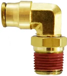 Limited Time Midland Metal 20538 90 deg Swivel Elbow, 5/16 in Push-In x 1/4 in MIP, Brass
