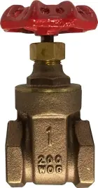 Midland Metal 940132 Gate Valve, 1/2 in Nominal, FIP x FIP, 200 psi WOG Pressure, 32 to 320 deg F Secure Checkout