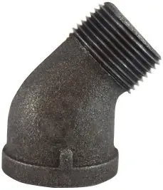 Sale Midland Metal 65204 45 deg Street Elbow, 3/4 in MPT x 3/4 in FPT, Iron, Black, 150 lb