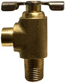 Midland Metal 46088 Bibb Needle Valve, 5/16 x 1/8 in Nominal, Compression x MPT, 150 psi Pressure Luxury