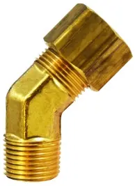 Midland Metal 18329 45 deg Elbow, 3/16 in Tube OD x 1/8 in Male NPTF, Brass Limited Offer