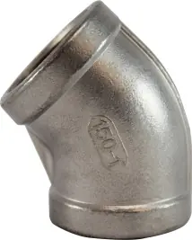 New Arrival Midland Metal 63180 45 deg Elbow, 1/8 in FNPT x 1/8 in FNPT, Stainless Steel, 150 lb