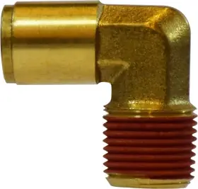 Fast Shipping Midland Metal 20066 90 deg Fixed Elbow, 5/32 in Tube OD x 1/8 in Male NPTF, Brass